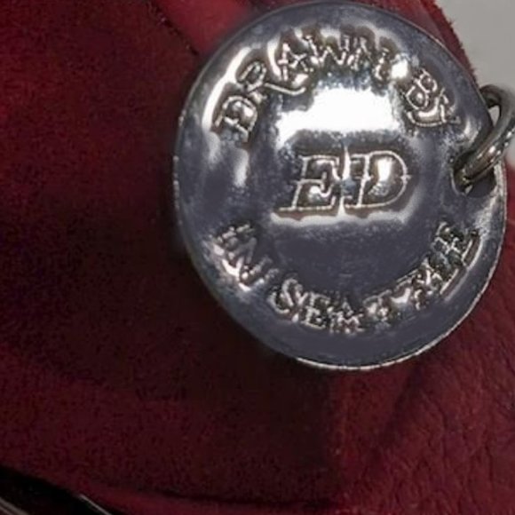 ED HARDY RED SUEDE LEATHER SHOULDER BAG - Picture 6 of 6